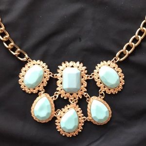 Mint green statement necklace